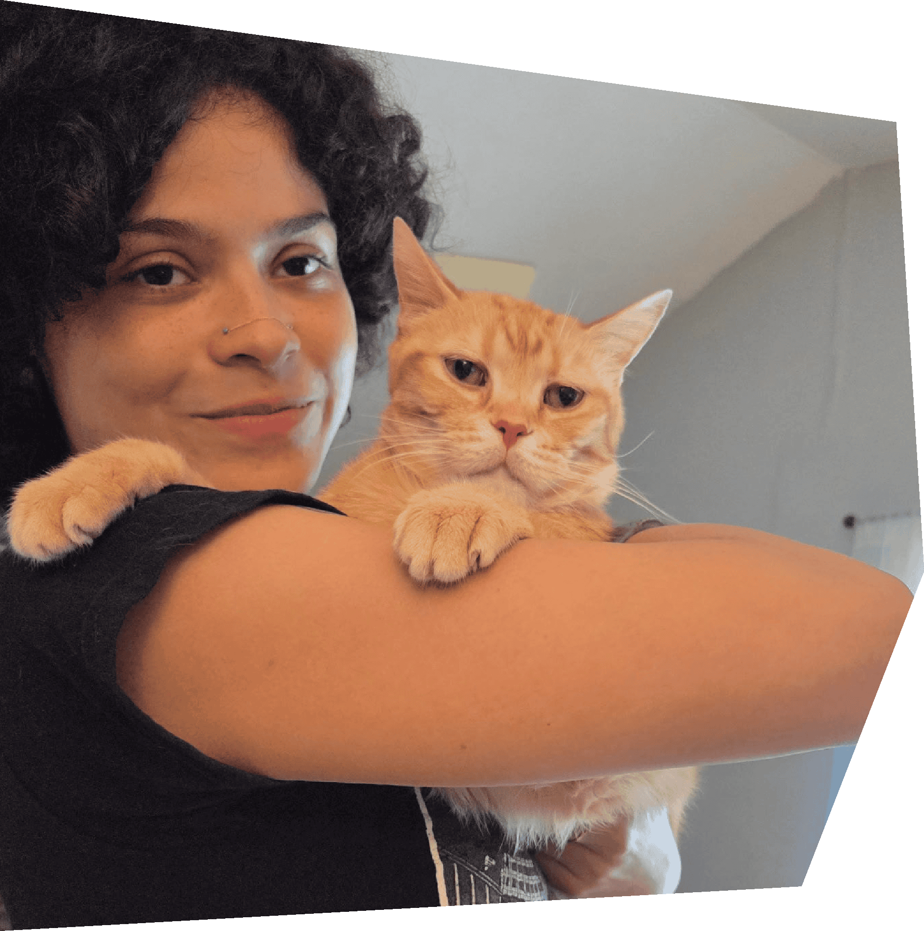 woman with a dog on the snow-covered mountains